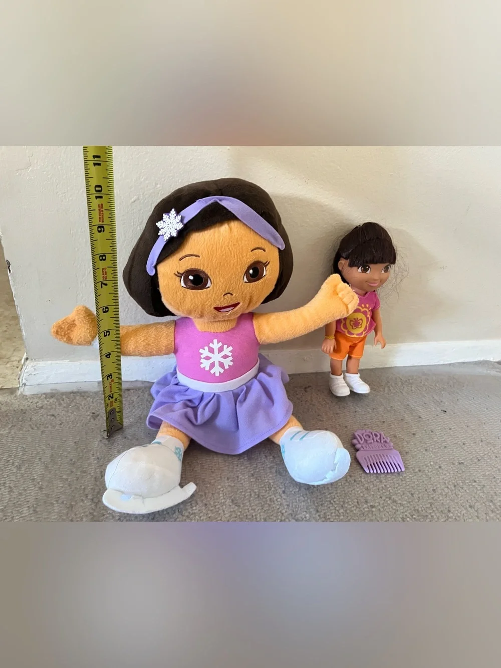 Dora the Explorer Purple Snowflake Plush Doll & Mini Doll Set